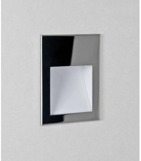 Outdoor LED Recessed Marker Wall Light Polished Stainless Steel IP65