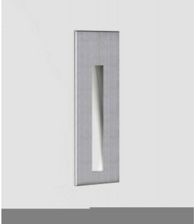 Outdoor LED Recessed Marker Wall Light Brushed Stainless Steel IP65