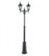 2 Light Twin Outdoor Post Lantern Black IP54, E27