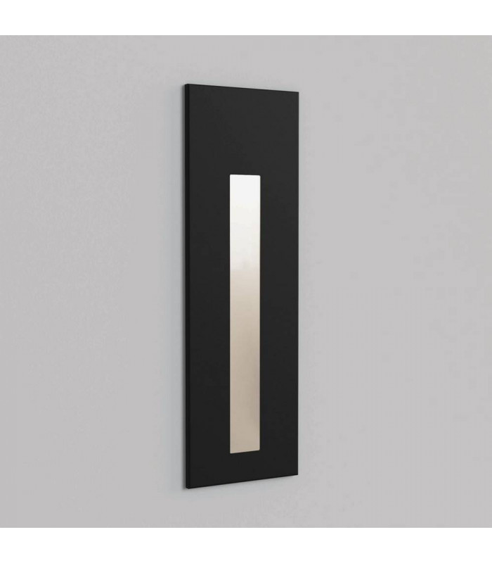 Outdoor LED Recessed Marker Wall Light Textured Black IP65