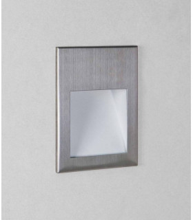 Outdoor LED Recessed Marker Wall Light Brushed Stainless Steel IP65