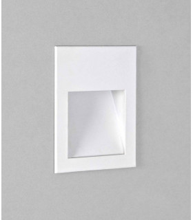 Outdoor LED Recessed Marker Wall Light Matt White IP65