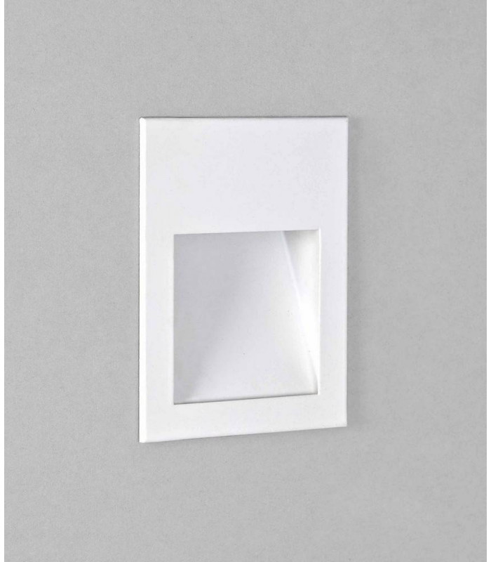 Outdoor LED Recessed Marker Wall Light Matt White IP65