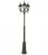 3 Light Triple Outdoor Post Lantern Black IP54, E27