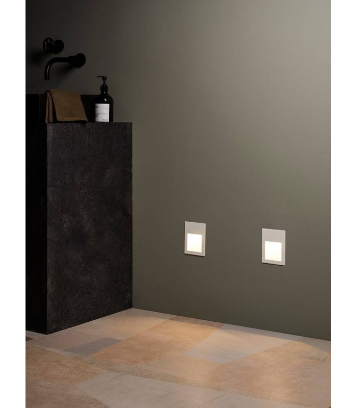 Outdoor LED Recessed Marker Wall Light Textured Black IP65