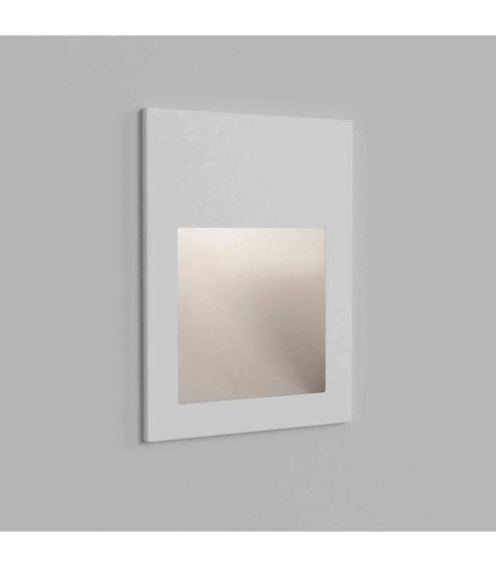 Outdoor LED Recessed Marker Wall Light Textured White IP65