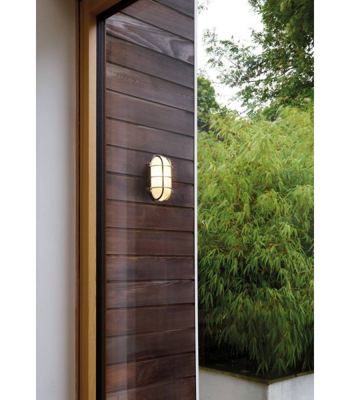 Outdoor Wall Light Polished Nickel IP44, E27