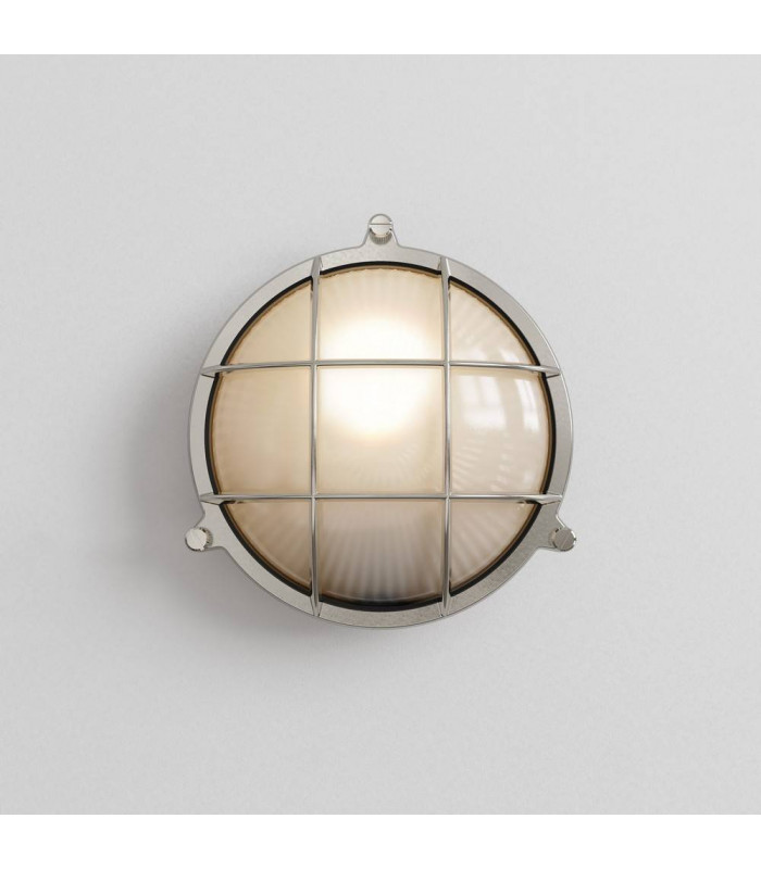 Outdoor Wall Light Polished Nickel IP44, E27