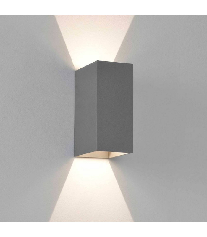 LED Outdoor Wall Light Textured Grey IP65