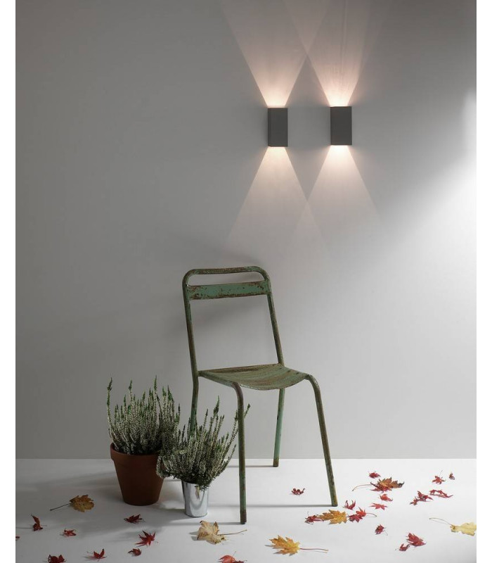 LED Outdoor Wall Light Textured Grey IP65