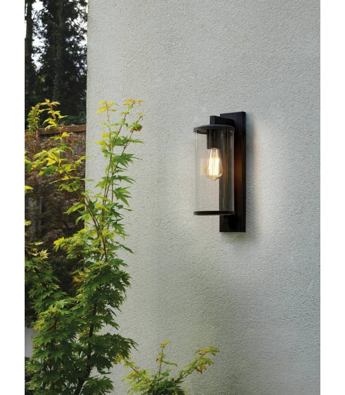 Outdoor Wall Light Textured Black IP23, E27