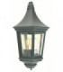 1 Light Outdoor Wall Half Lantern Light Black IP54, E27