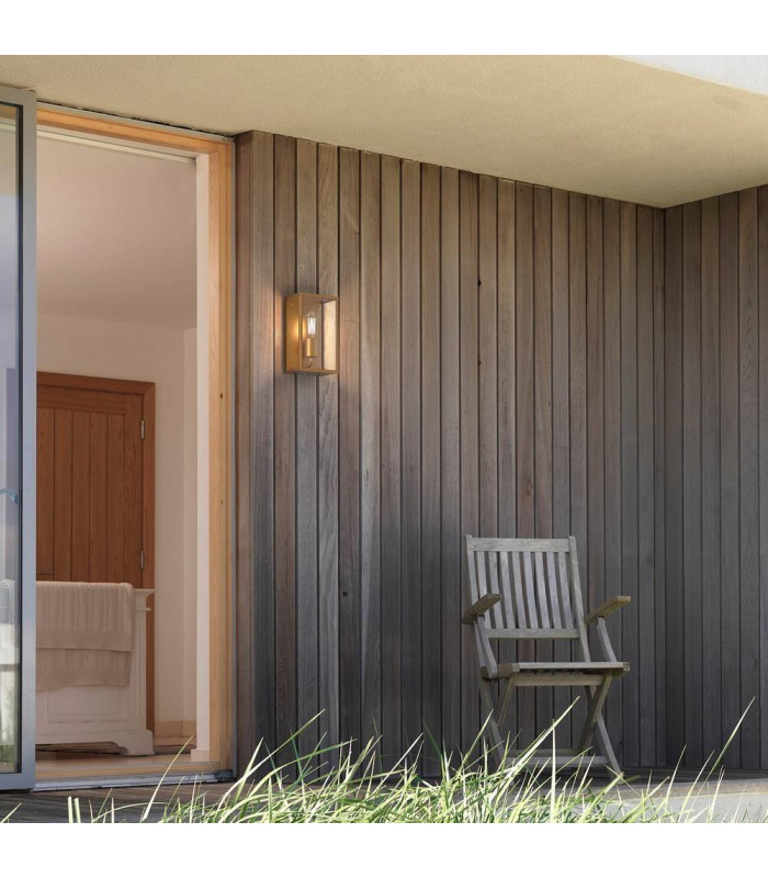Outdoor Wall Light Natural Brass IP44, E27