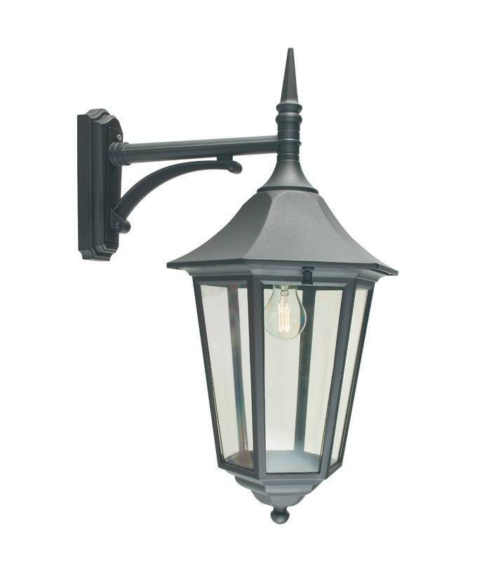 1 Light Outdoor Wall Lantern Light Black IP54, E27