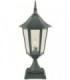 1 Light Outdoor Pedestal Lantern Black IP44, E27