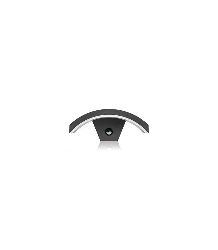 Outdoor LED Curve Wall Light 8W 3000K 360lm IP54 with Integrated PIR sensor