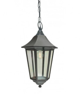1 Light Outdoor Ceiling Chain Lantern Black IP54, E27