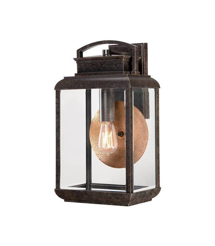 1 Light Outdoor Large Wall Lantern Light Imperial Bronze IP44, E27