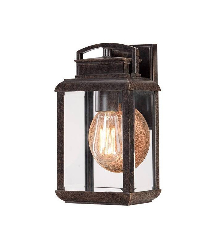 1 Light Outdoor Small Wall Lantern Light Imperial Bronze IP44, E27