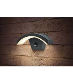 Outdoor LED Curve PIR Wall Light 7.6W 4000K 420lm IP54