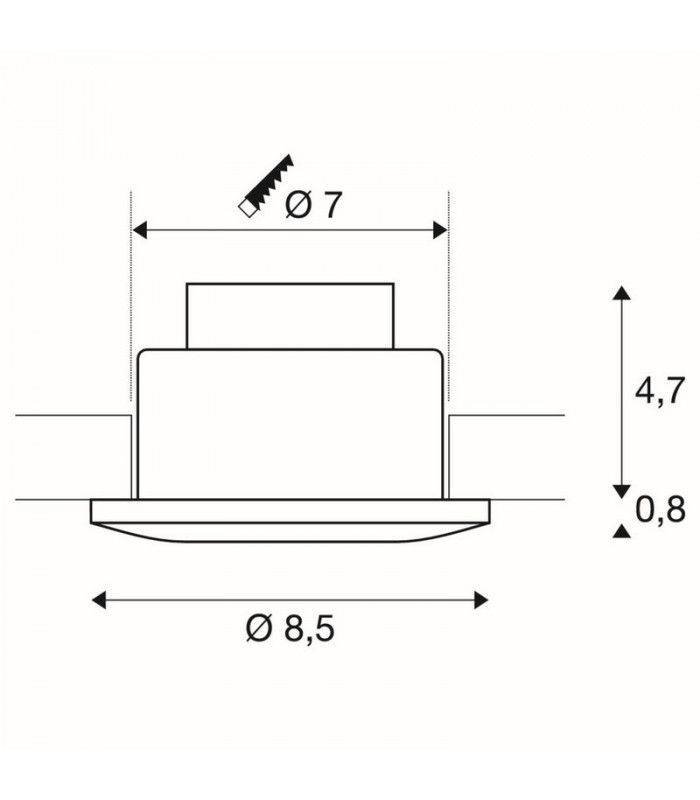 Outdoor LED Round Downlight, Matt Black, 9W, 3000K, Includes Driver, IP65