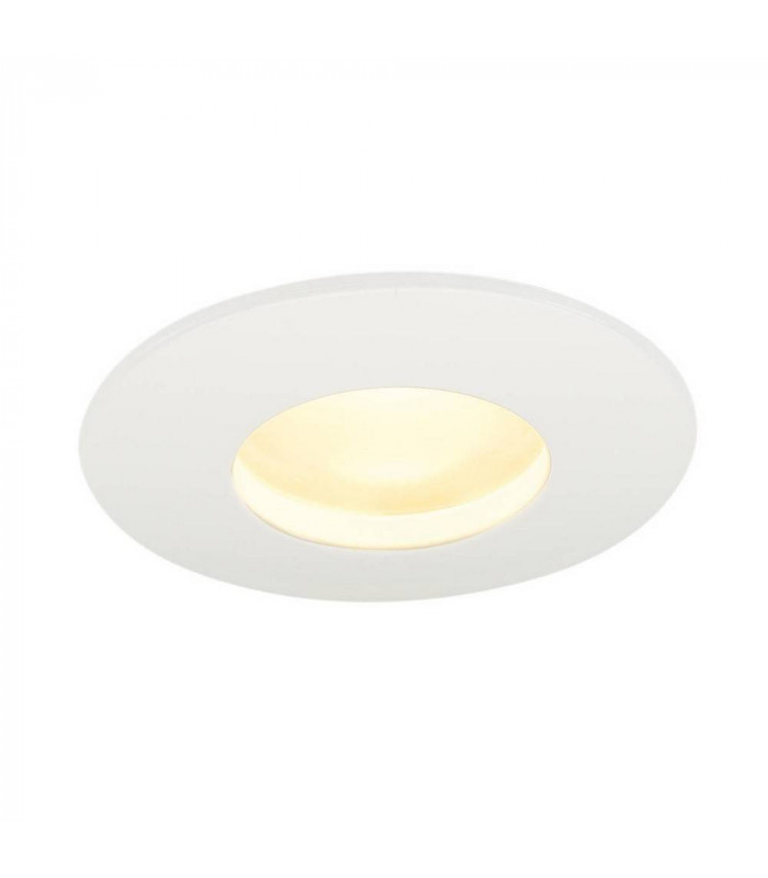 Outdoor LED Round Downlight, White, 9W, 3000K, Includes Driver, IP65