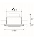 Outdoor LED Round Downlight, White, 9W, 3000K, Includes Driver, IP65