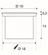 1 Light Ground Light Fitting, Round, Stainless Steel 304, Ip67