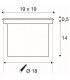 1 Light Ground Light Fitting, Square, Stainless Steel 304, Ip67