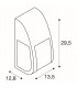 1 Light Wall Light, Silver-Grey, E27 Energy Saver, Ip54