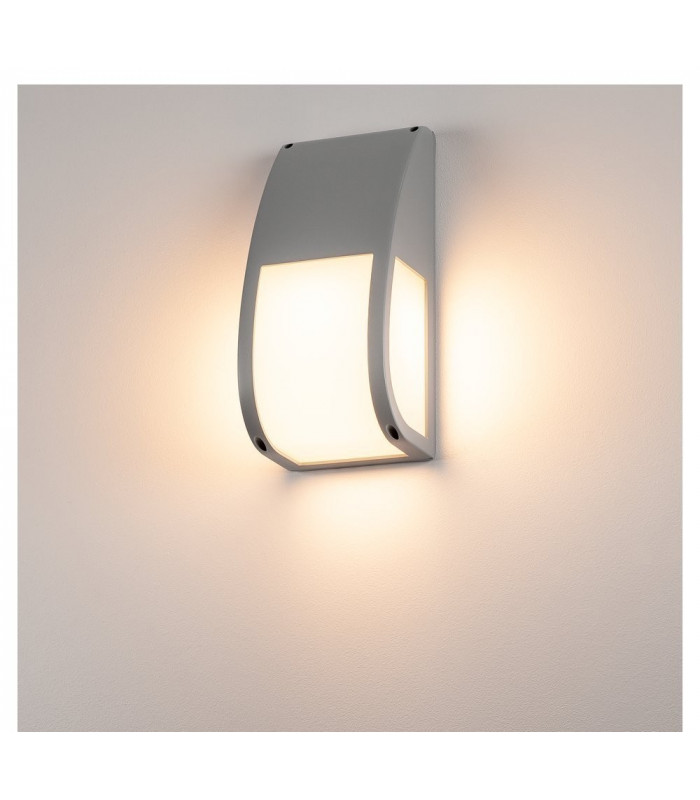 1 Light Wall Light, Silver-Grey, E27 Energy Saver, Ip54