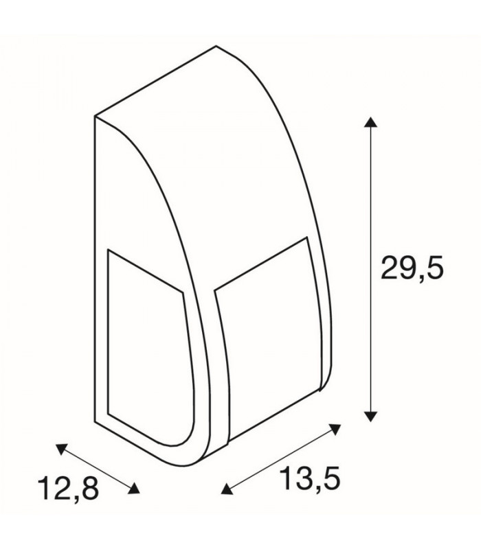 1 Light Wall Light, Anthracite, E27 Energy Saver, Ip54