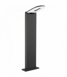 LED Outdoor Aluminium Bollard Light Grey with Frosted Acrylic Diffuser IP44