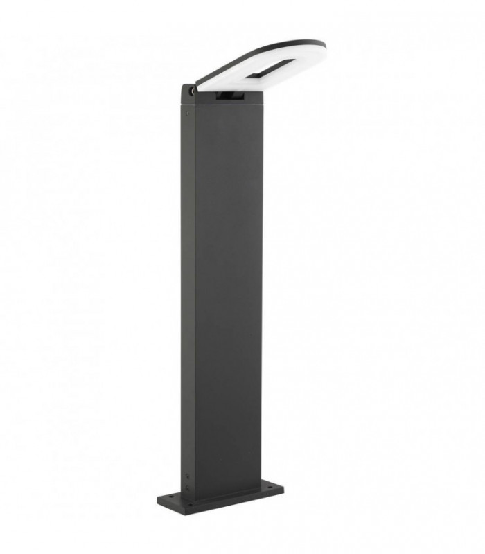 LED Outdoor Aluminium Bollard Light Grey with Frosted Acrylic Diffuser IP44