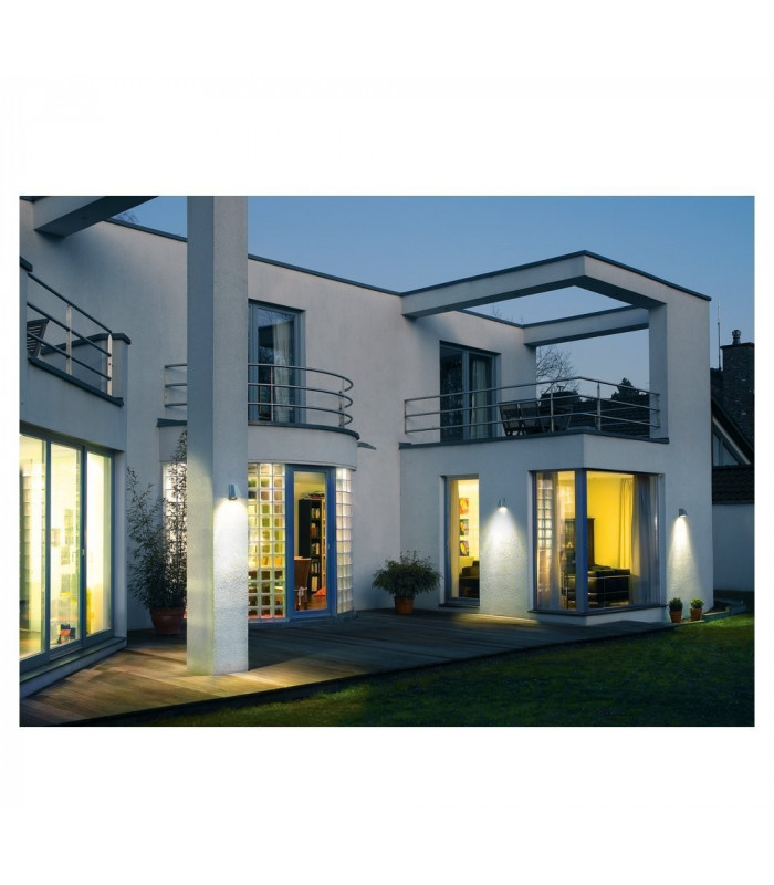 Outdoor Wall Light, Silver-Grey, Ip44, GU10