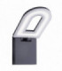 LED Outdoor Aluminium Frosted Wall Light Grey IP44