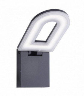 LED Outdoor Aluminium Frosted Wall Light Grey IP44