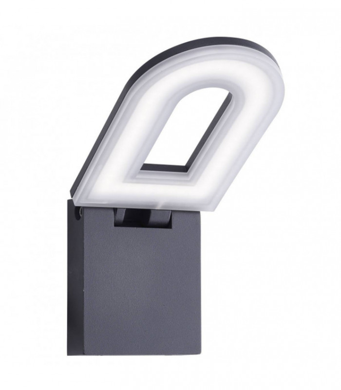 LED Outdoor Aluminium Frosted Wall Light Grey IP44