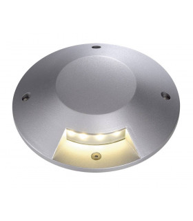 LED Round Cover, 1 Slot, Silver Grey