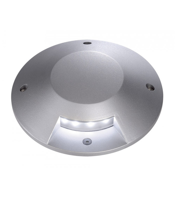 LED Round Cover, 1 Slot, Silver Grey