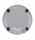 LED Round Cover, 1 Slot, Silver Grey