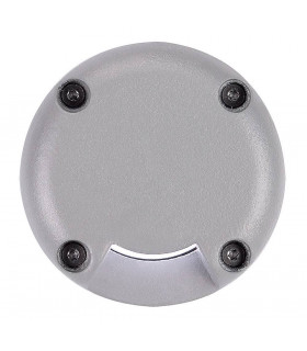 LED Round Cover, 1 Slot, Silver Grey