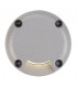 LED Round Cover, 1 Slot, Silver Grey