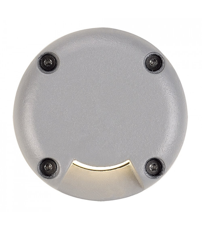 LED Round Cover, 1 Slot, Silver Grey