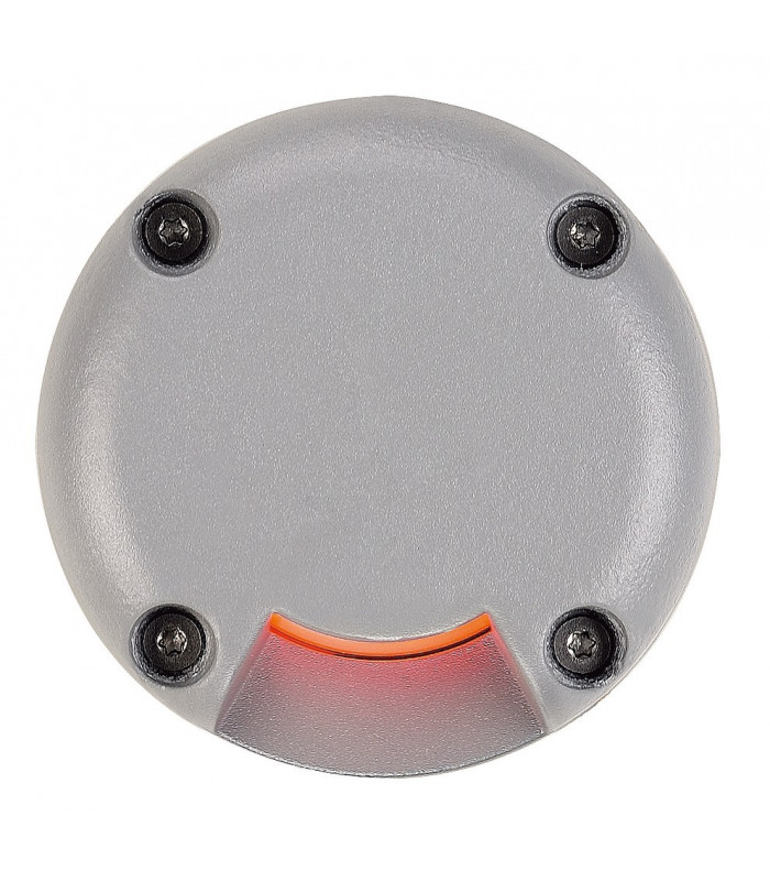LED Round Cover, 1 Slot, Silver Grey