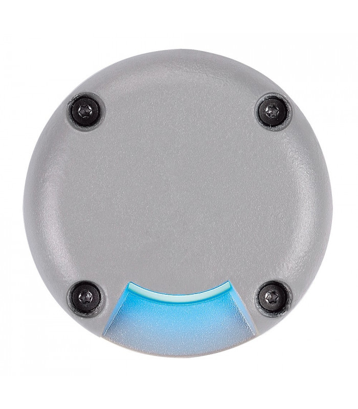 LED Round Cover, 1 Slot, Silver Grey