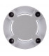 LED Round Cover, 4 Slots, Silver Grey