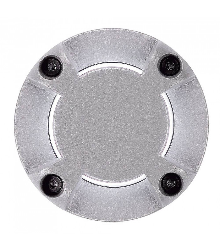 LED Round Cover, 4 Slots, Silver Grey