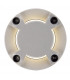 LED Round Cover, 4 Slots, Silver Grey