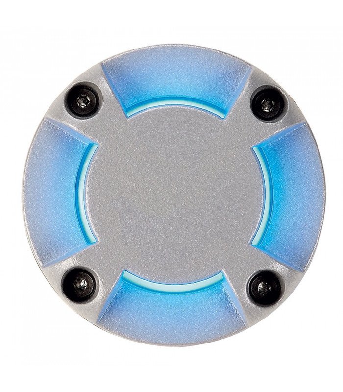 LED Round Cover, 4 Slots, Silver Grey